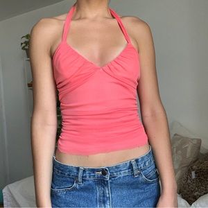 Pink halter top
